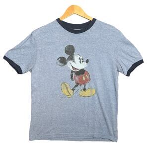 Disney Disneyland Walt Disney World Mickey Mouse Graphic T Shirt Blue Medium